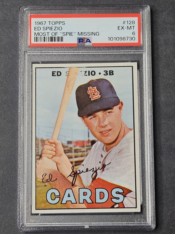 1967 Topps Ed Spiezio Error PSA 6 EX/MT