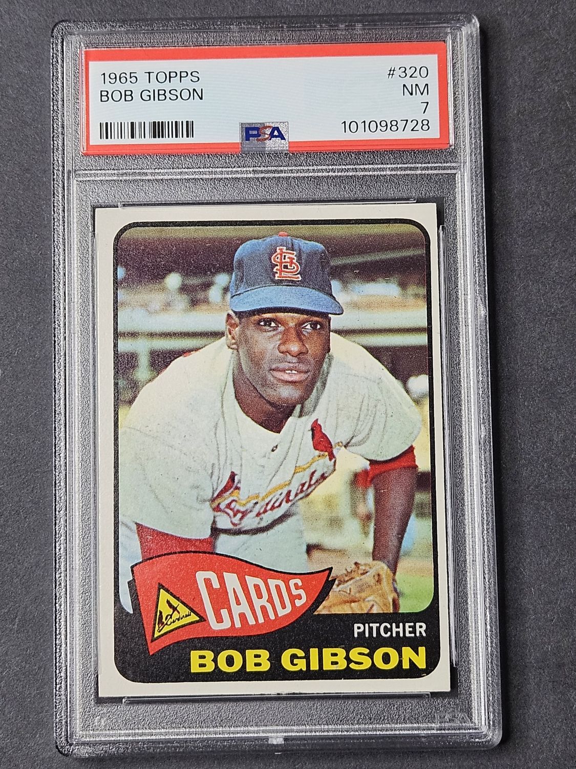 1965 Topps #320 Bob Gibson PSA 7 NM