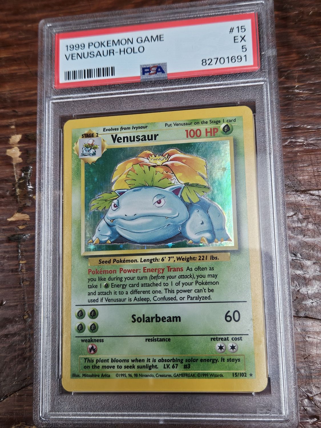 1999 Pokemon #15 Venusaur PSA 5 EX