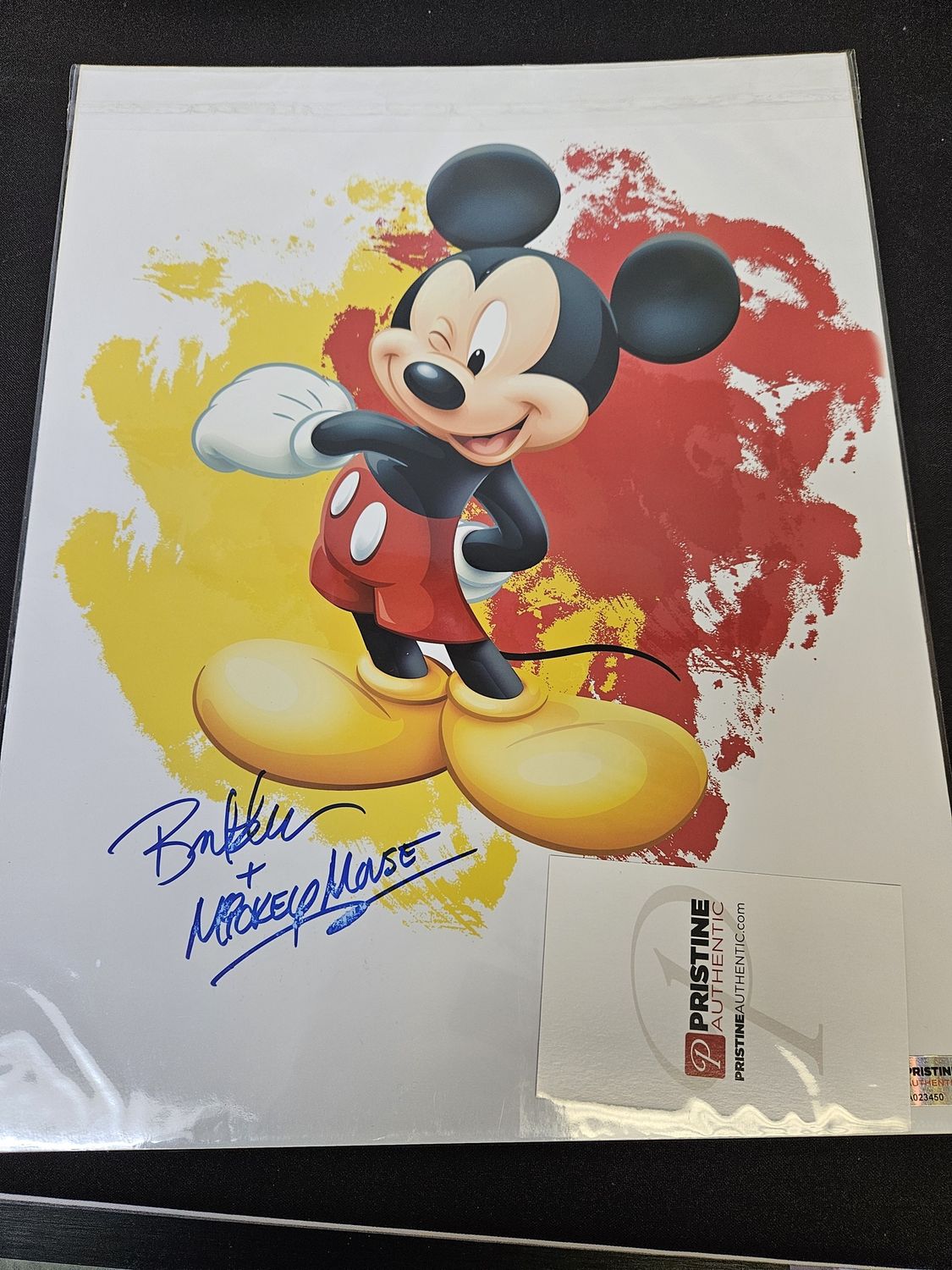 Bret Iwan signed Mickey Mouse print