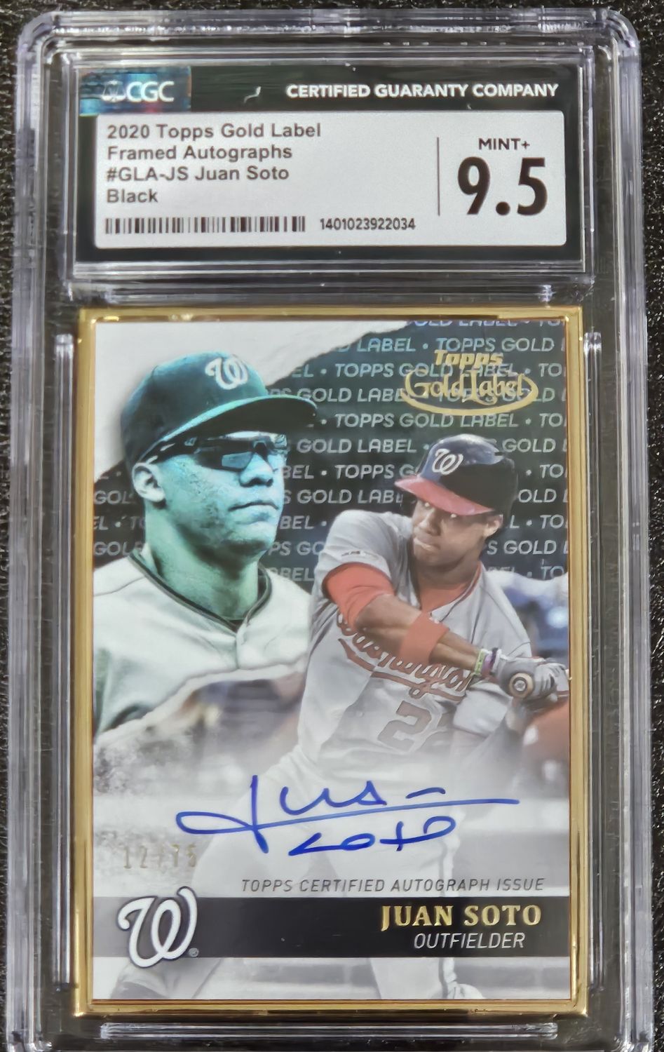 2020 Topps Gold Label Juan Soto Auto CGC 9.5/10
