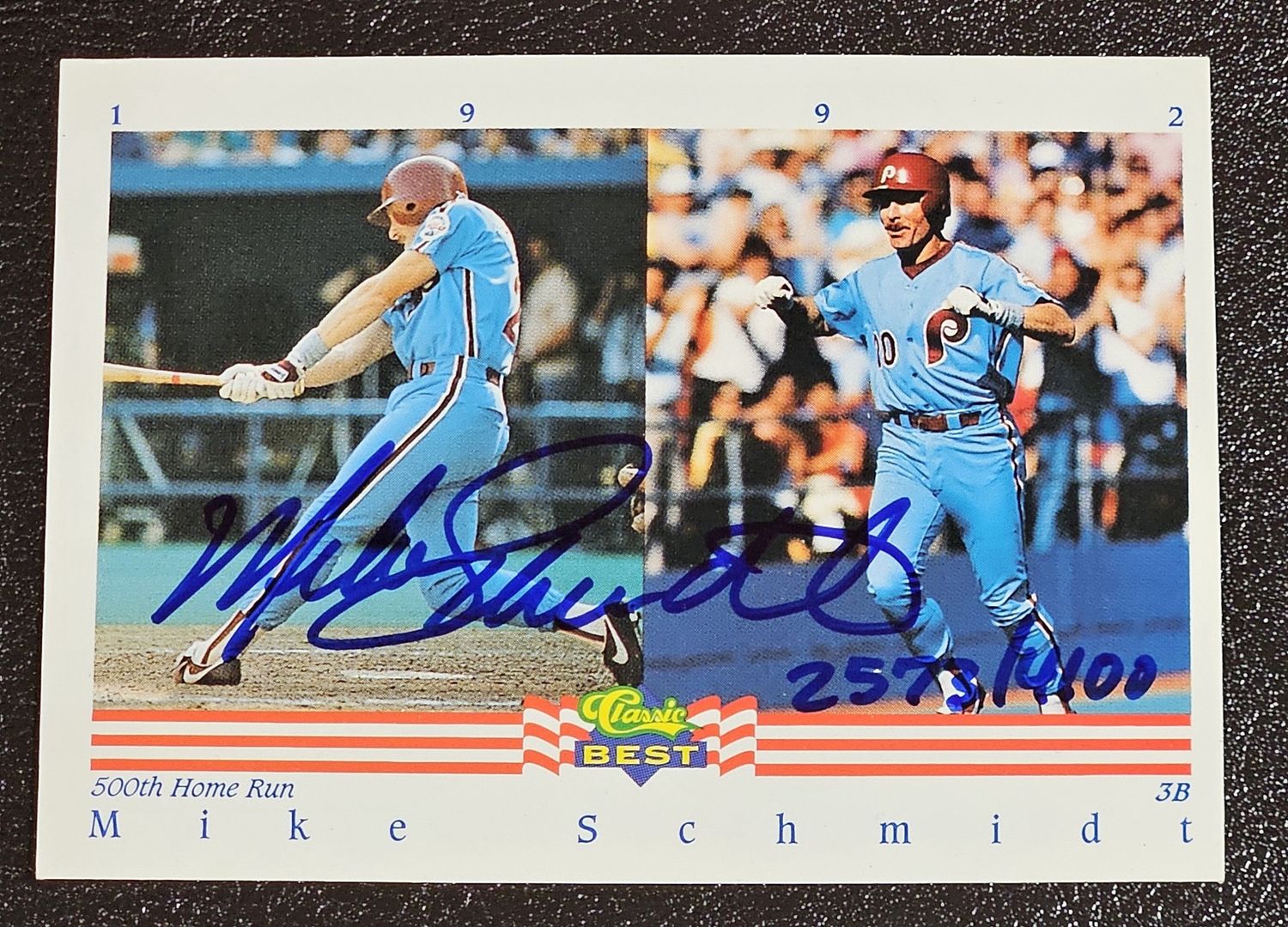 1992 Classic Best Mike Schmidt Autograph /4100