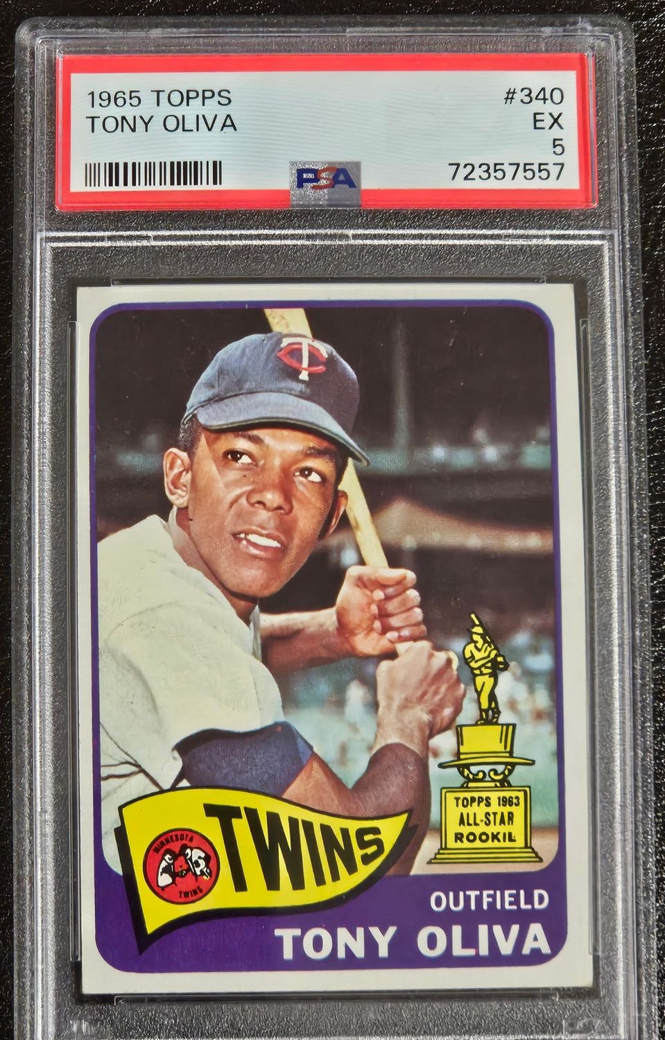 1965 Topps #340 Tony Oliva PSA 5 EX