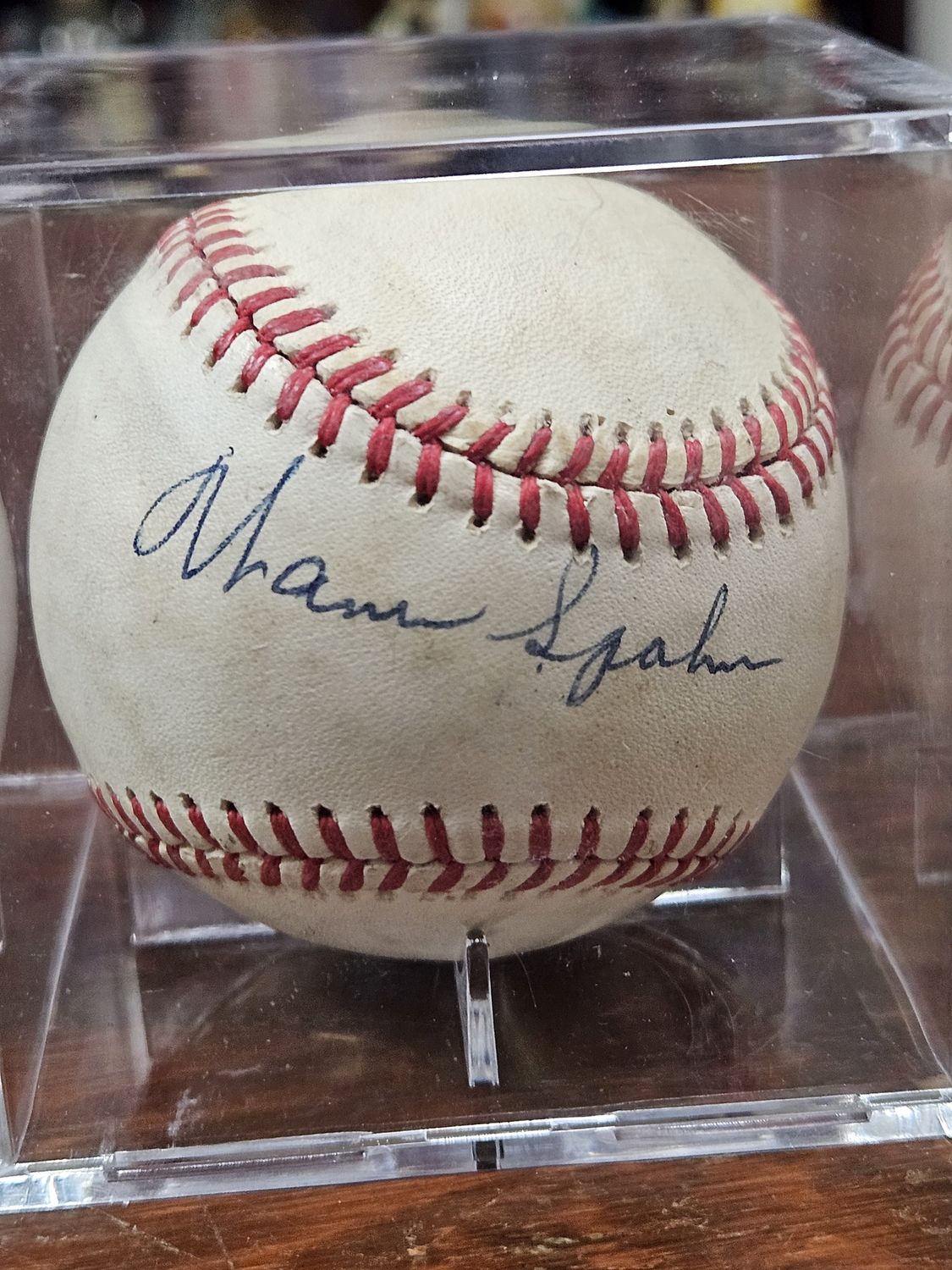 Warren Spahn Autographed Baseball