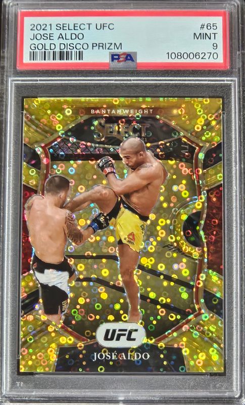 2021 Select UFC Jose Aldo Gold Disco /10 PSA 9