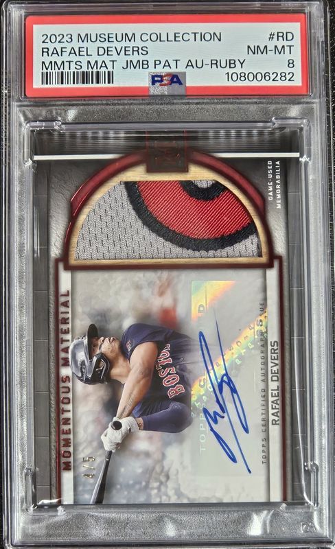 2023 Museum Collection Patch Auto Devers /5 PSA 8