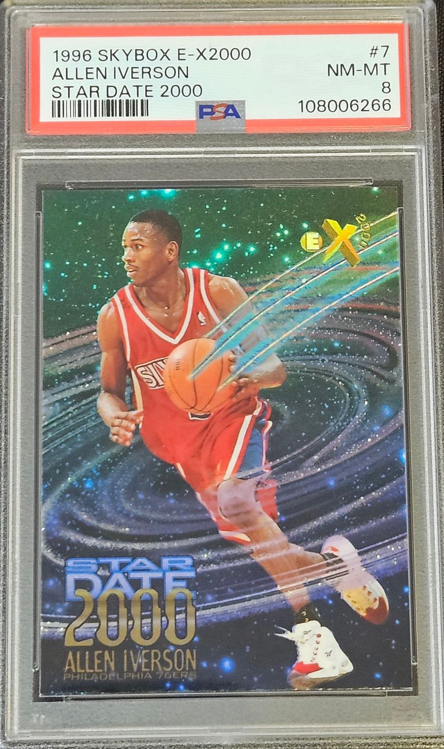 1996 E-X2000 Allen Iverson Star Date 2000 PSA 8