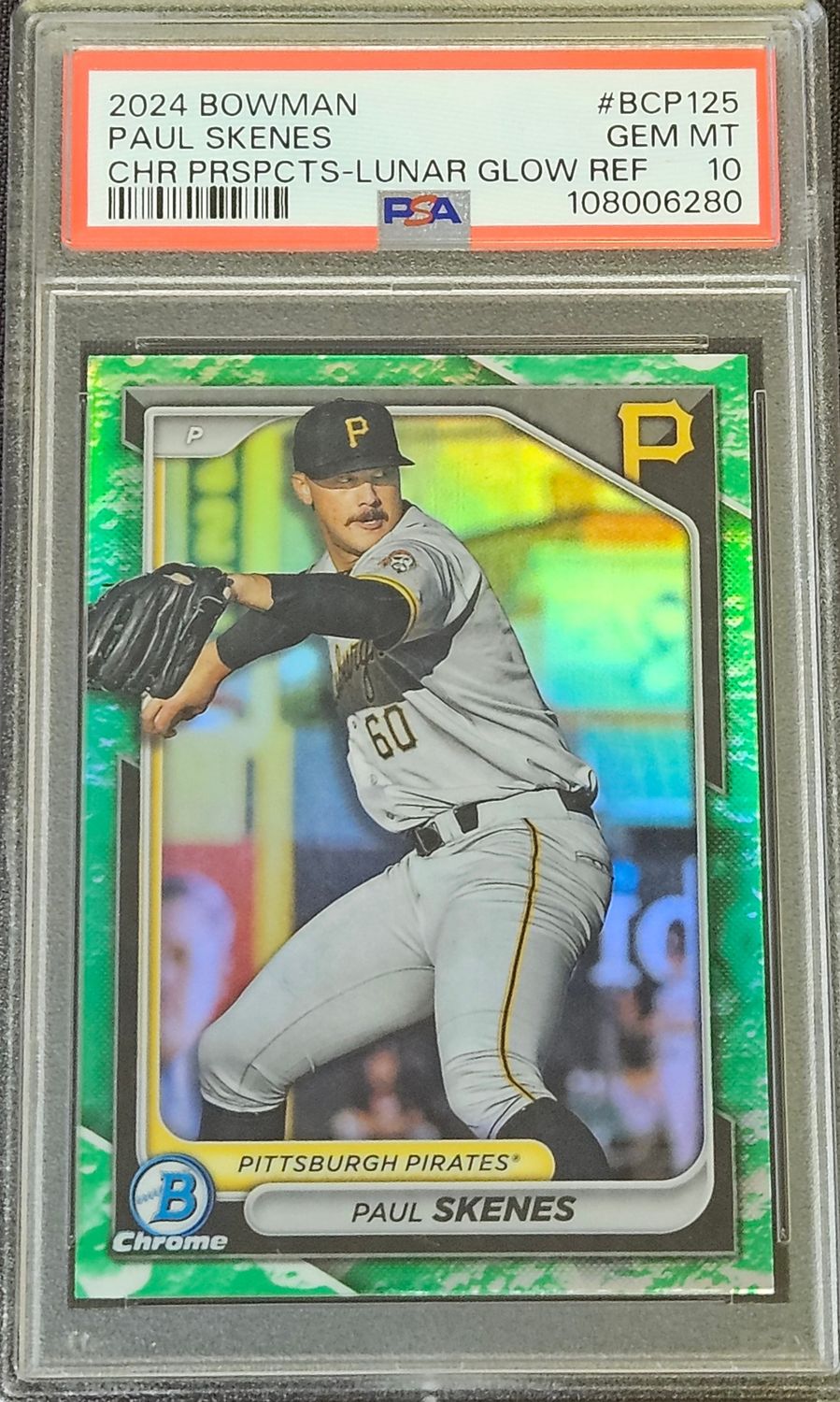 2024 Bowman Chrome Lunar Glow Paul Skenes PSA 10