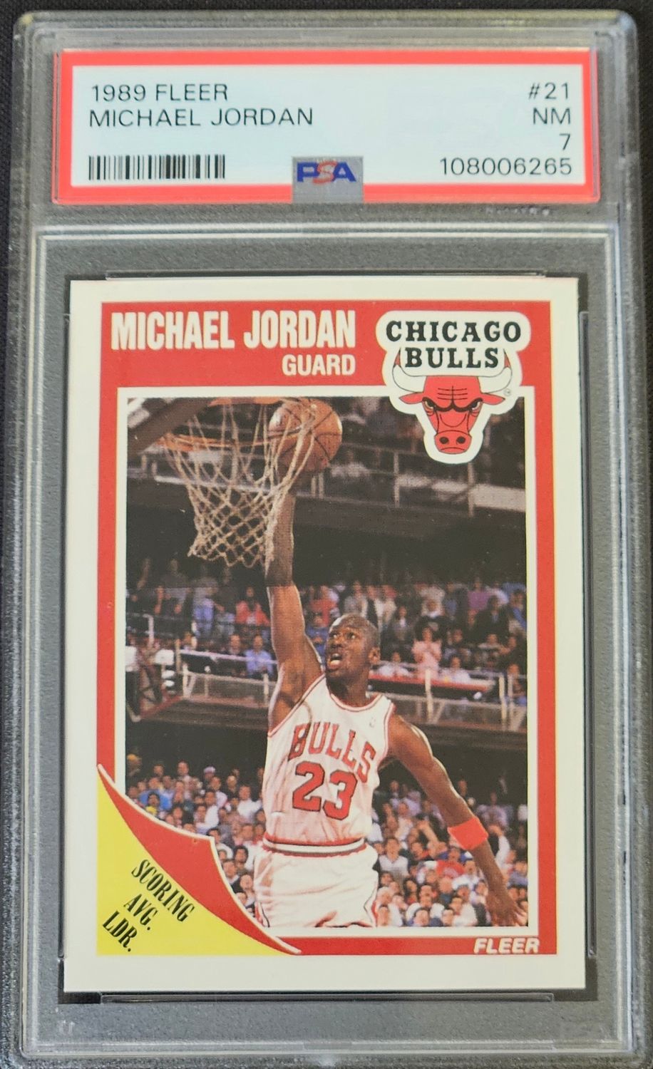 1989 Fleer #21 Michael Jordan PSA 7
