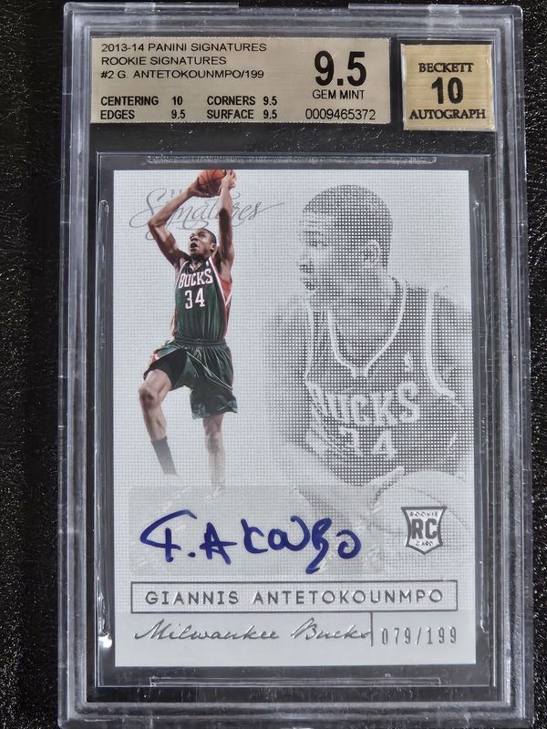 2013-14 Panini Signatures Giannis BGS 9.5 / 10