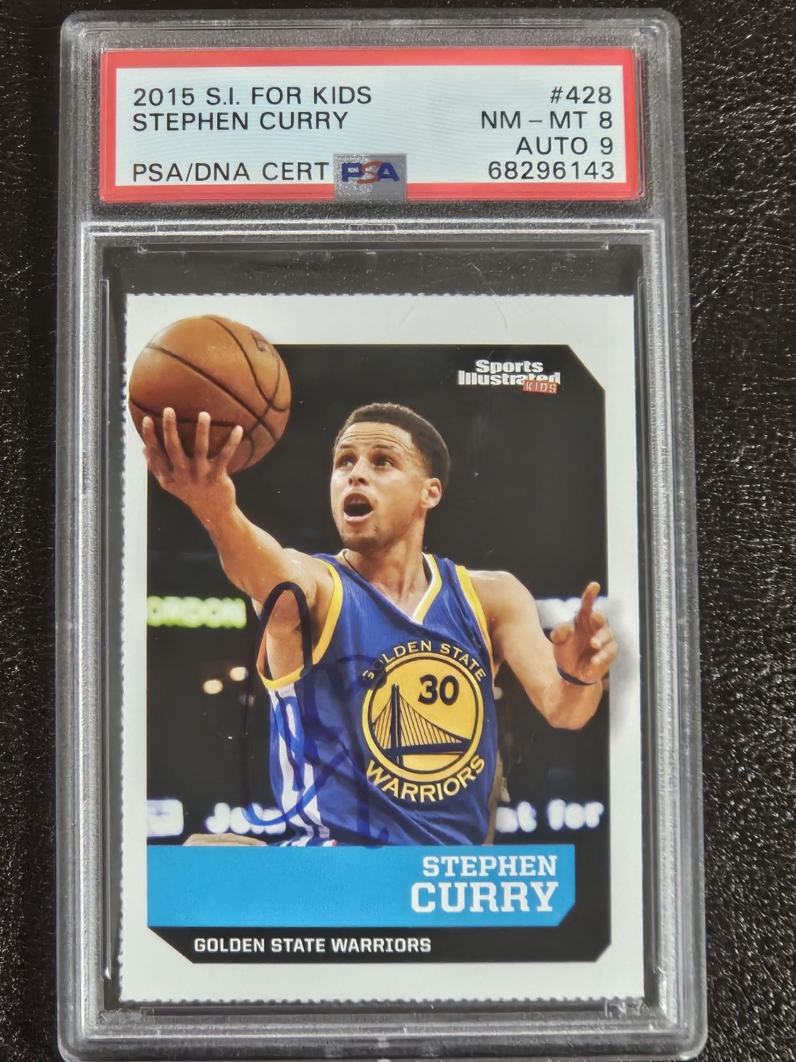 2015 SI For Kids Stephen Curry Auto PSA8 Auto9