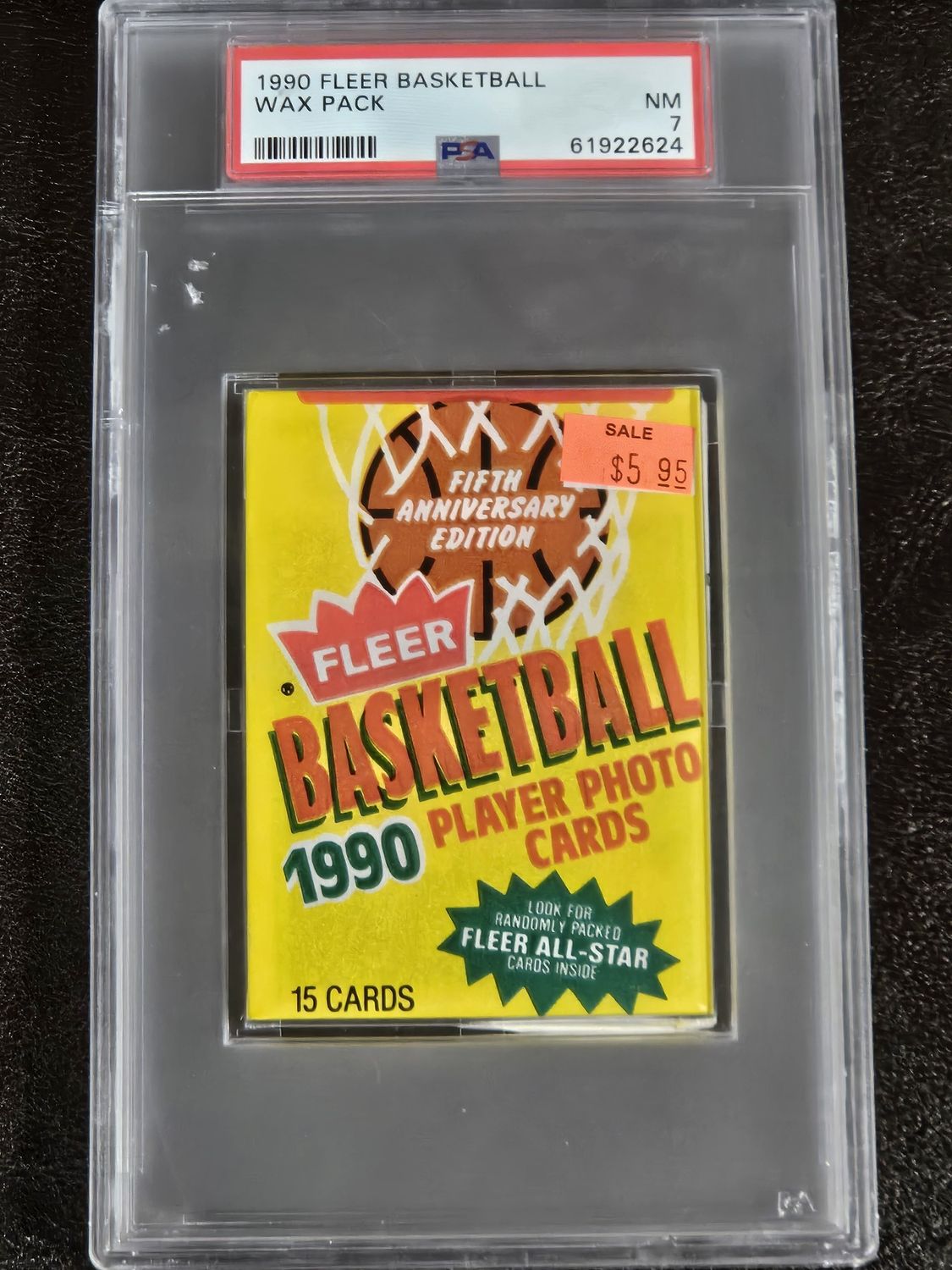 1990 Fleer Basketball Pack PSA 7
