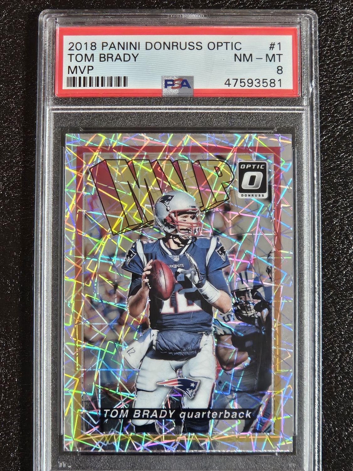 2018 Optic MVP Tom Brady PSA 8