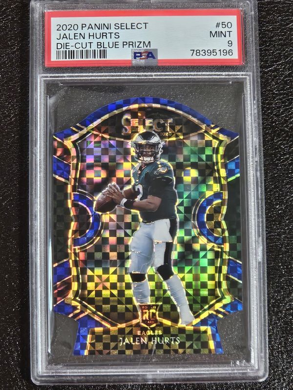 2020 Select Jalen Hurts Die Cut Blue PSA 9