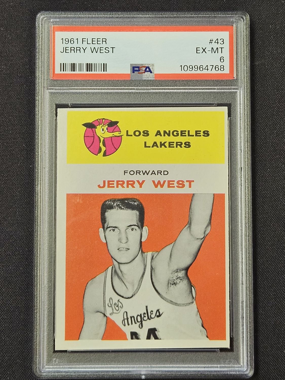 1961 Fleer #43 Jerry West PSA 6 EX/MT