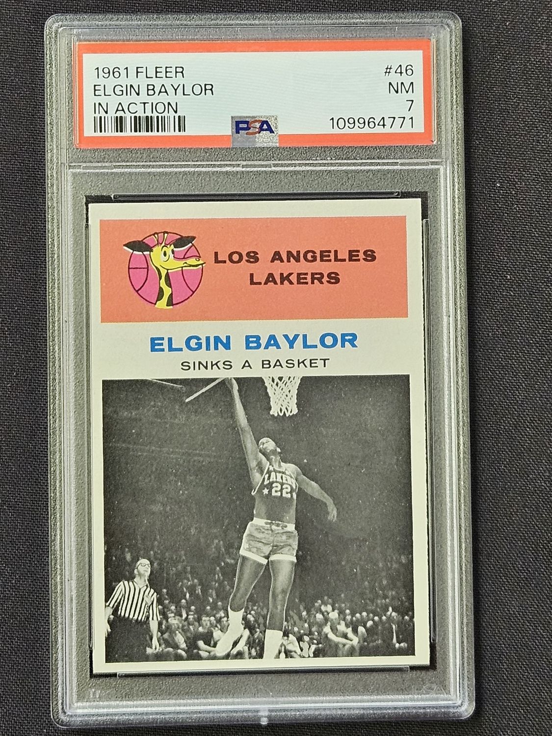 1961 Fleer #46 Elgin Baylor PSA 7 NM