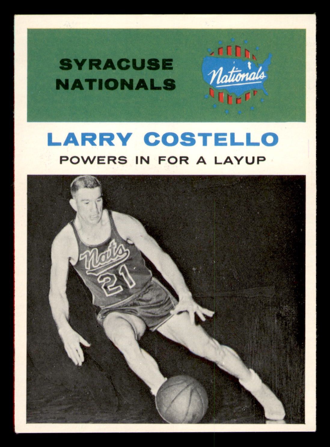 1961 Fleer #48 Larry Costello IA