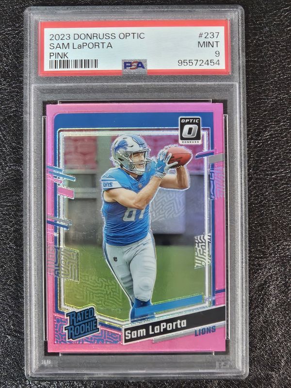 2023 Optic Sam LaPorta Pink PSA 9