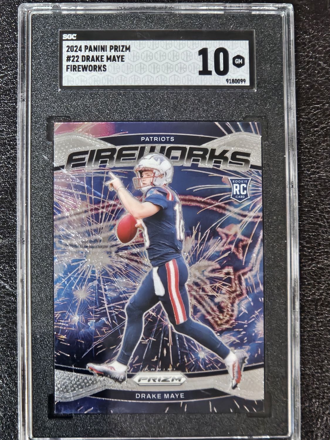 2024 Prizm Drake Maye Fireworks SGC 10