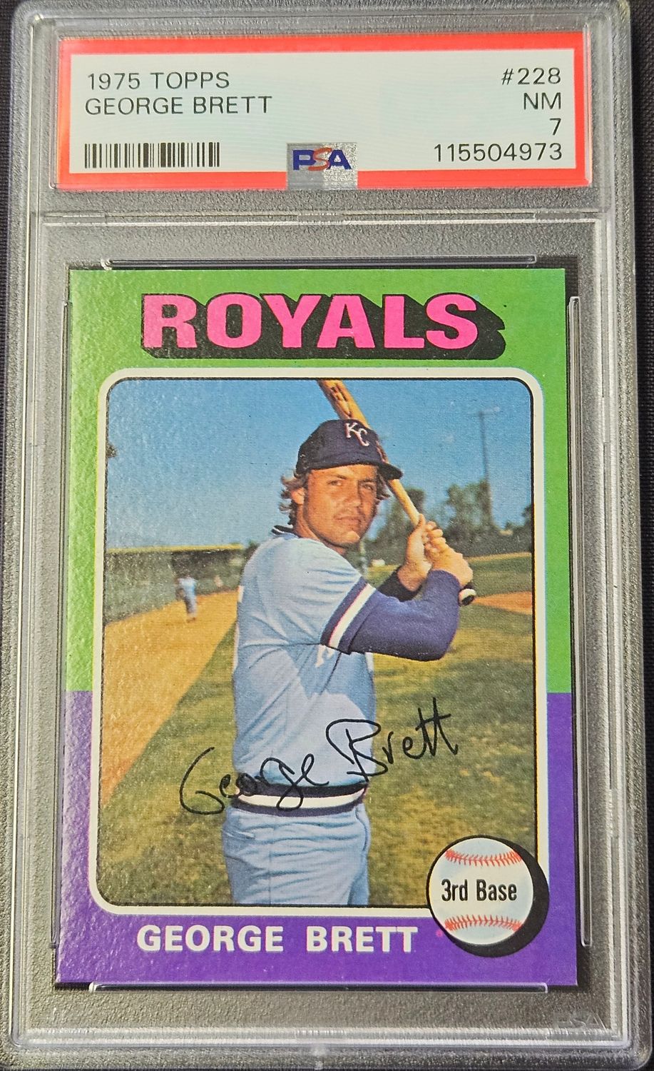 1975 Topps #228 George Brett PSA 7