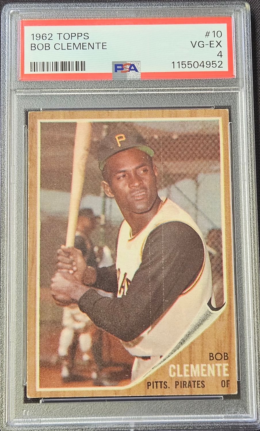 1962 Topps #10 Roberto Clemente PSA 4