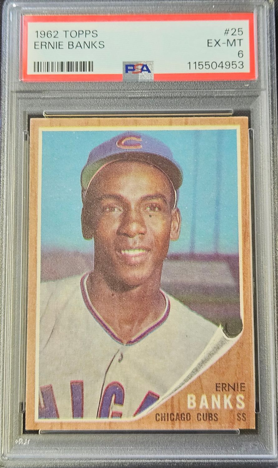 1962 Topps #25 Ernie Banks PSA 6