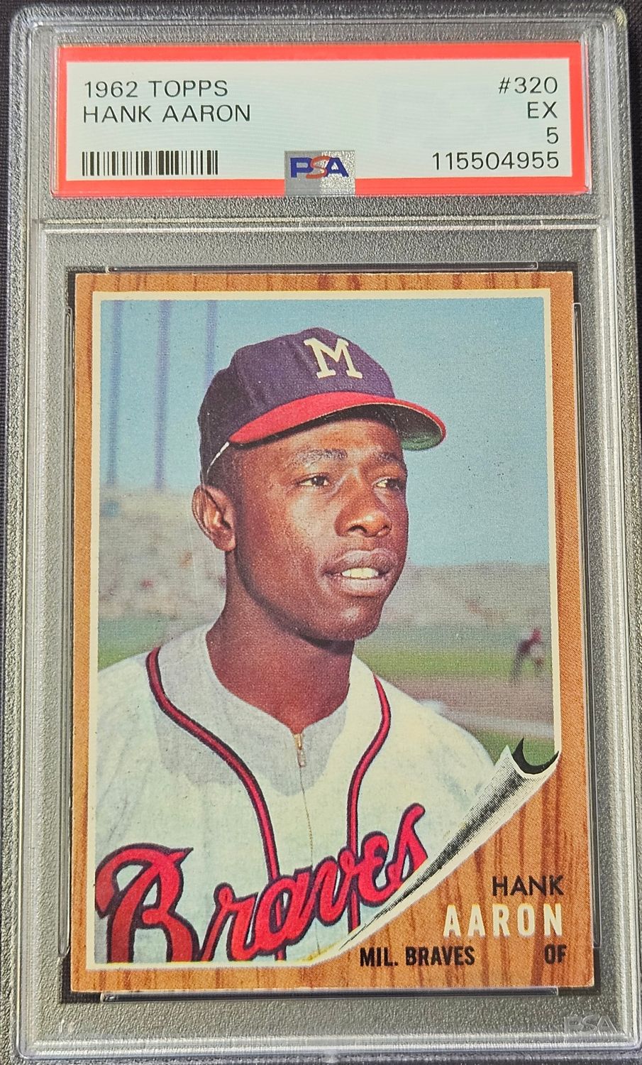 1962 Topps 320 Hank Aaron PSA 5