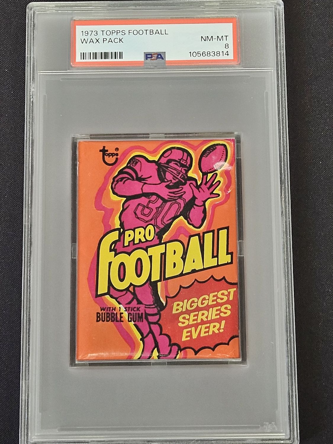 1973 Topps Football Wax Pack PSA 8