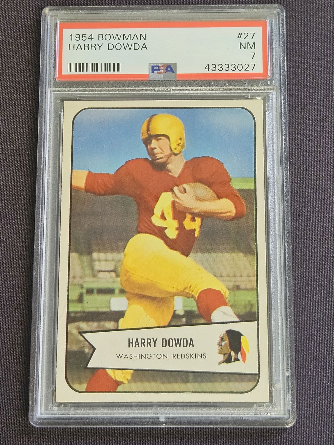 1954 Bowman #27 Harry Dowda PSA 7