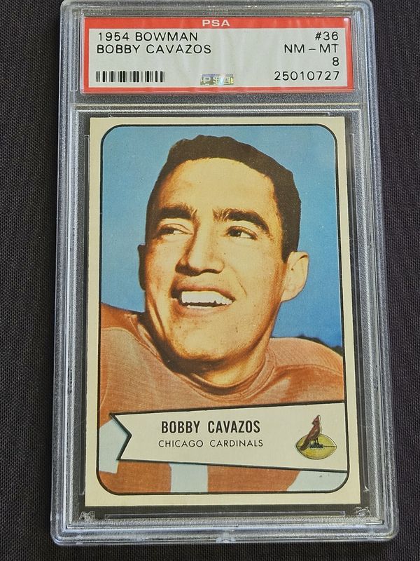 1954 Bowman #36 Bobby Cavazos PSA 8