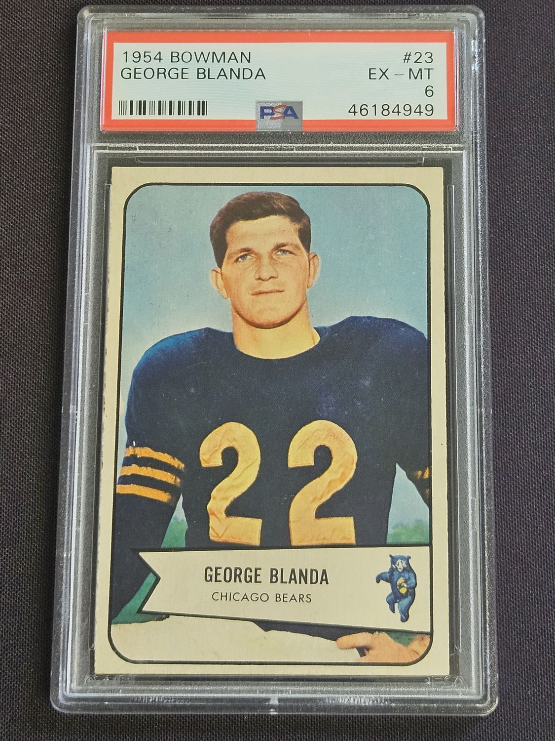 1954 Bowman #23 George Blanda PSA 6