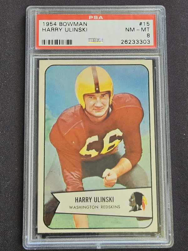 1954 Bowman #15 Harry Ulinski PSA 8