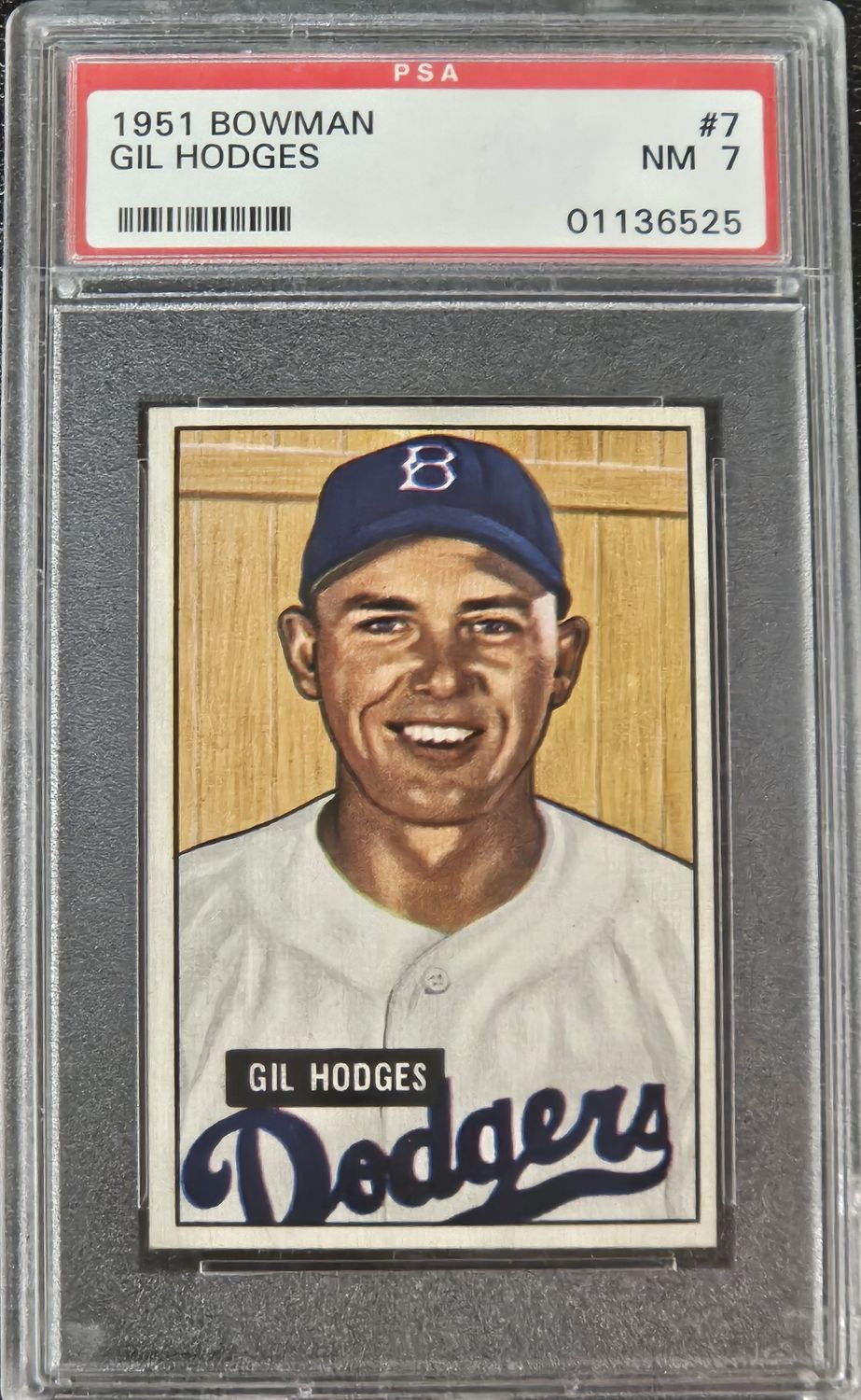 1951 Bowman Gil Hodges PSA 7 NM