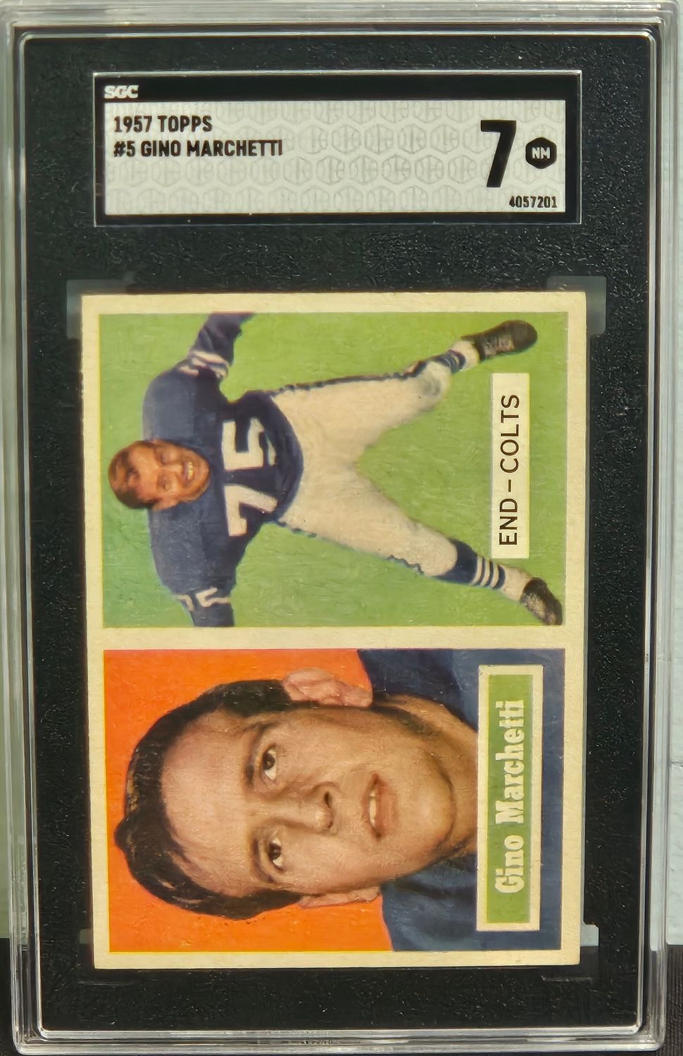 1957 Topps 5 Gino Marchetti SGC 7 NM