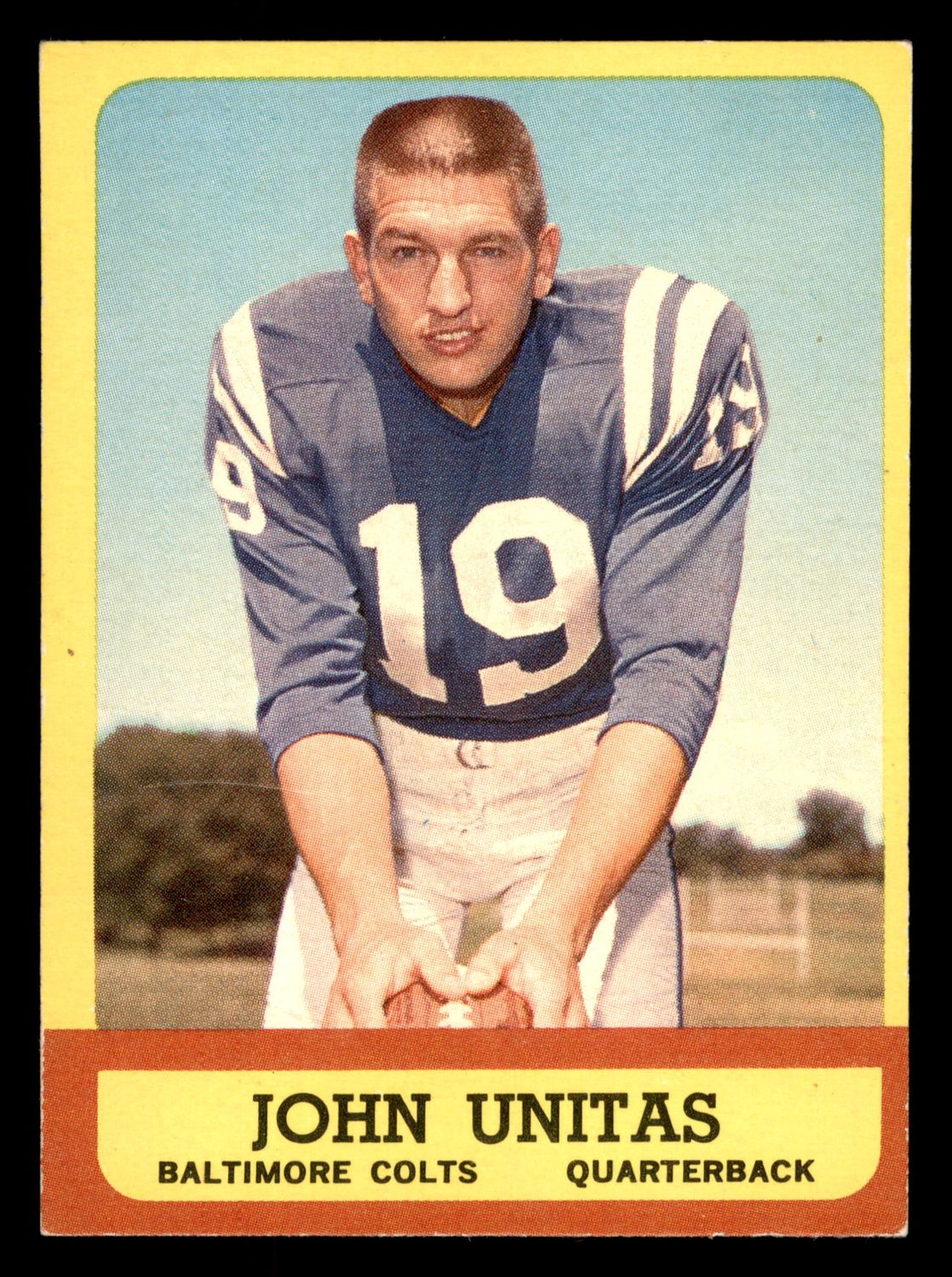 1963 topps 1 John Unitas EX