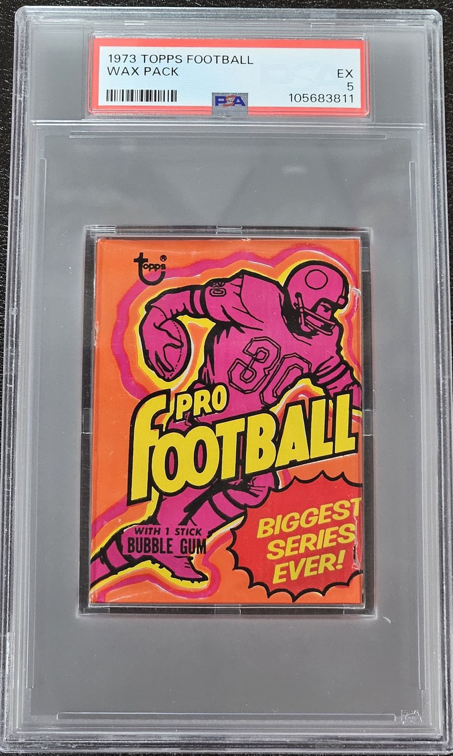 1973 Topps Football Unopened Pack PSA 5 EX