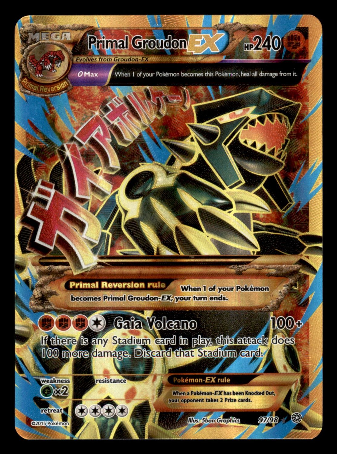 Mega Primal Groudon EX 97/98 LP