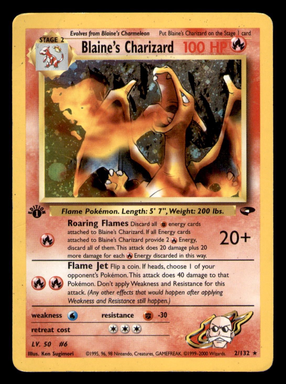 Blaine's Charizard 2/132 1ST Edit. HP
