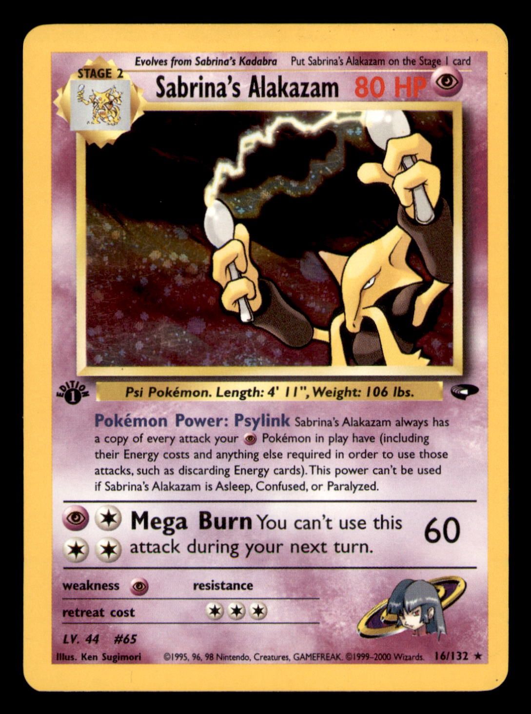 Sabrina&#39;s Alakazam 16/132 1St Edit LP