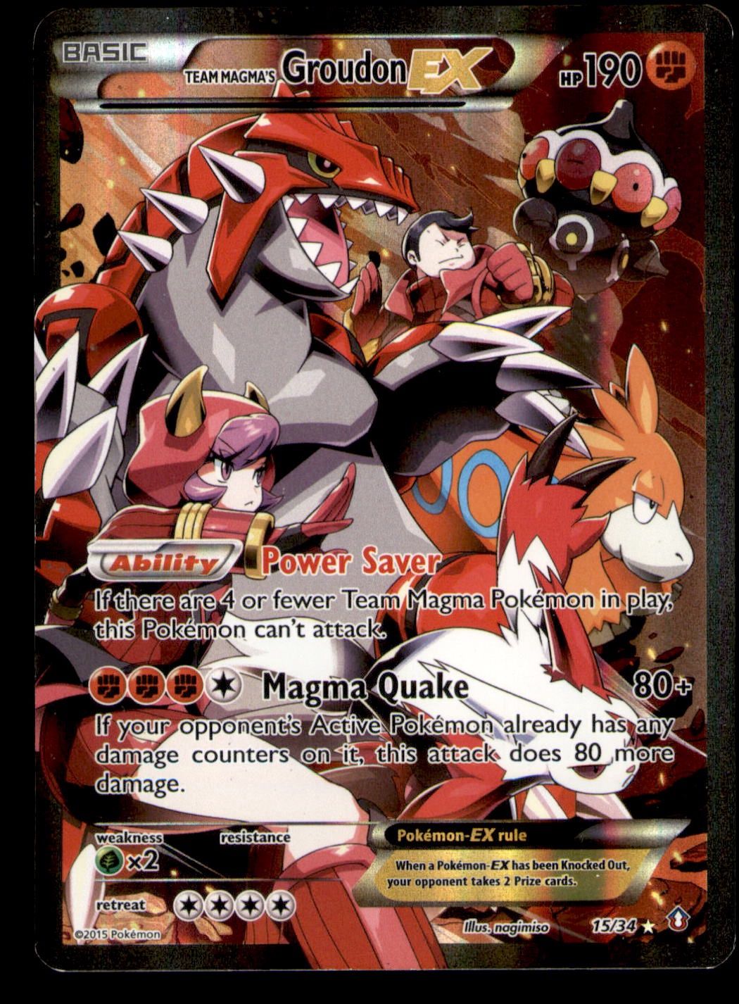 Team Magma's Groudon EX 15/34 MP