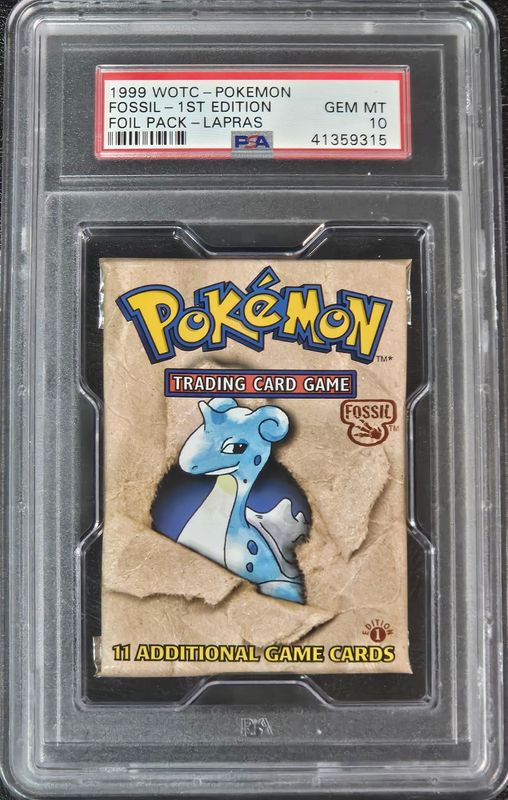 1999 Pokemon Fossil 1st Edition Pack PSA 10