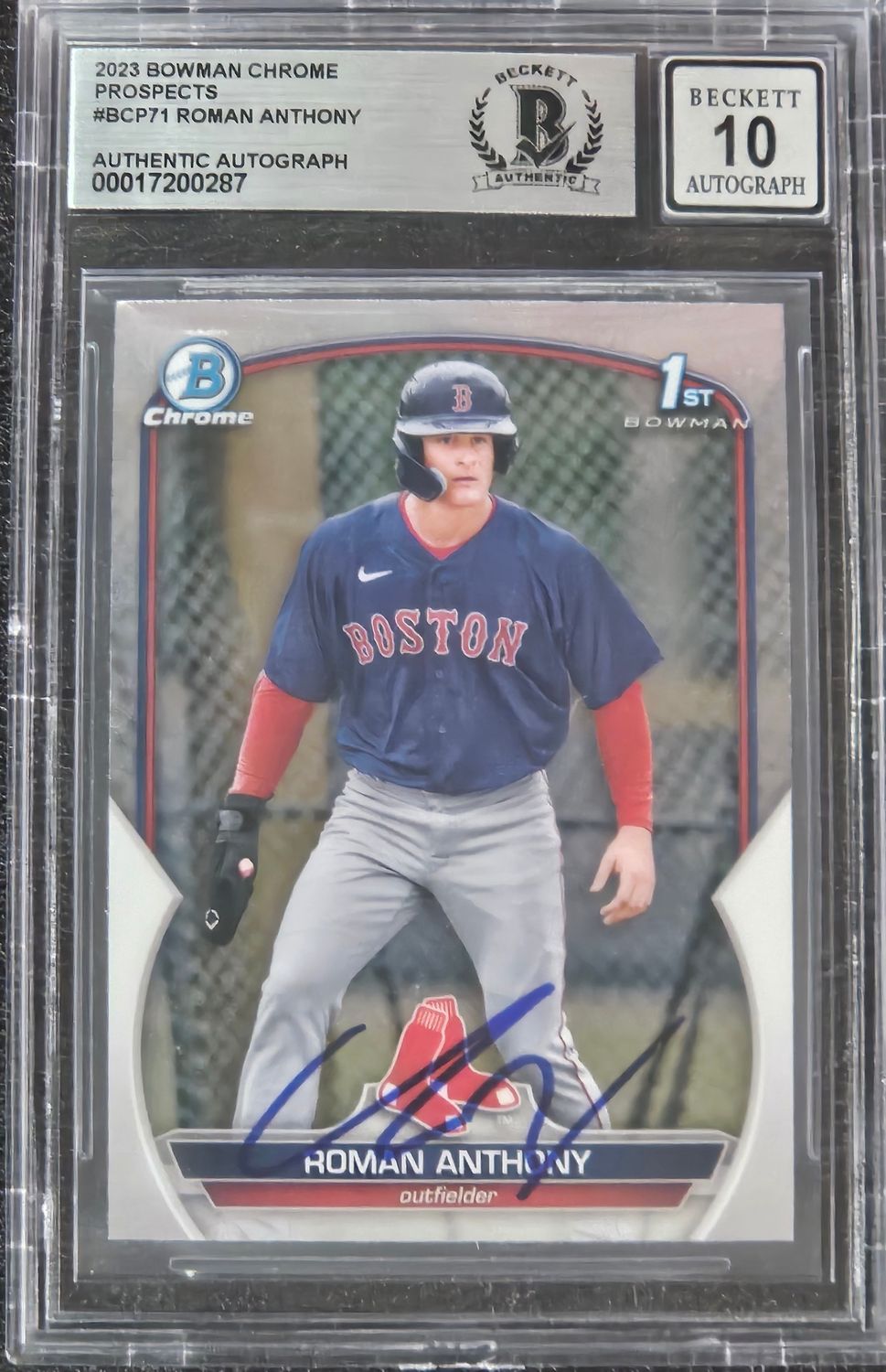 2023 Bowman Chrome CP-71 Roman Anthony Auto BECKETT 10