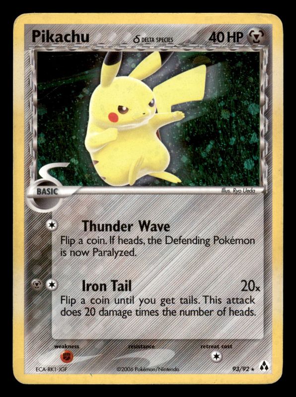 2006 Pikachu 93/92 Legend Maker HP Peeling at sides
