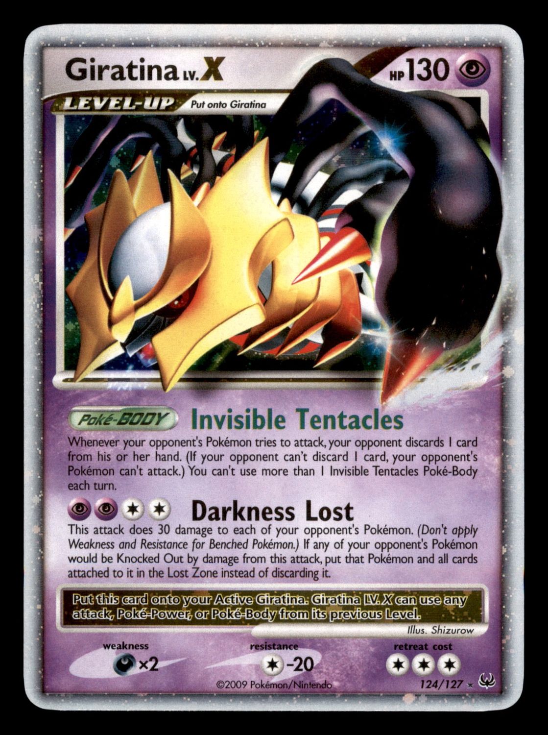 2009 Giratina LV.X 124/127 Platinum Holo Card LP