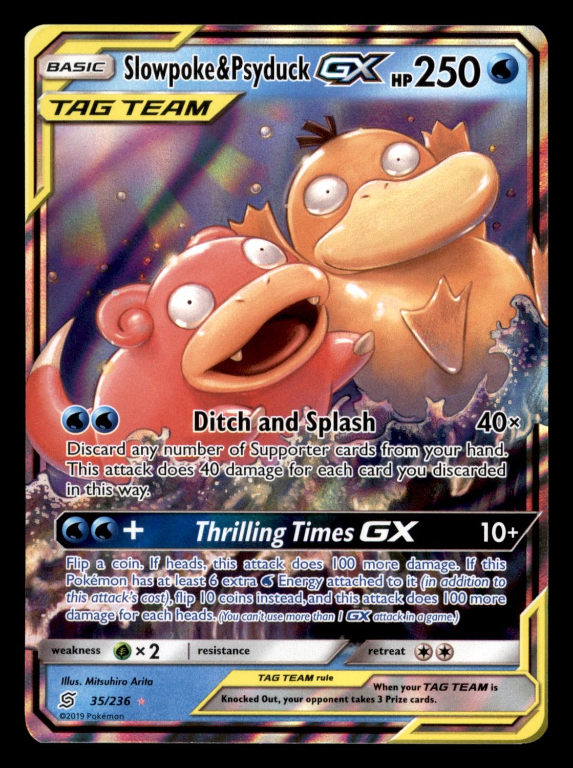 2019 Slowpoke &amp; Psyduck GX 35/236 Unified Minds MINT
