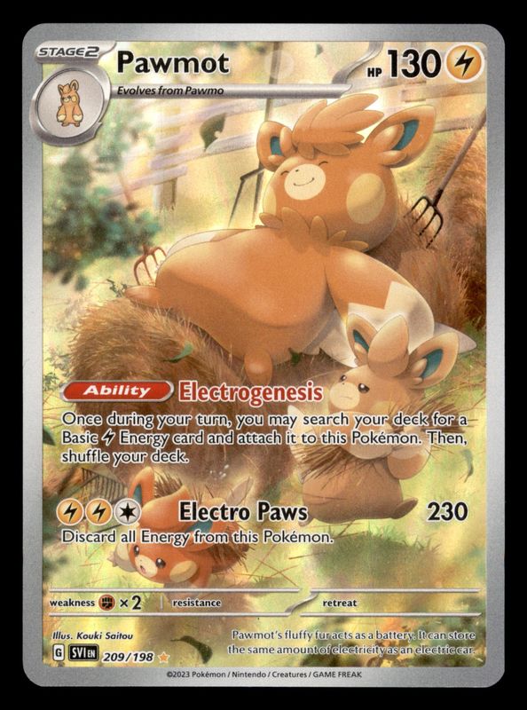 2023 Pawmot 209/198 Illus Scarlet &amp; Violet  MINT