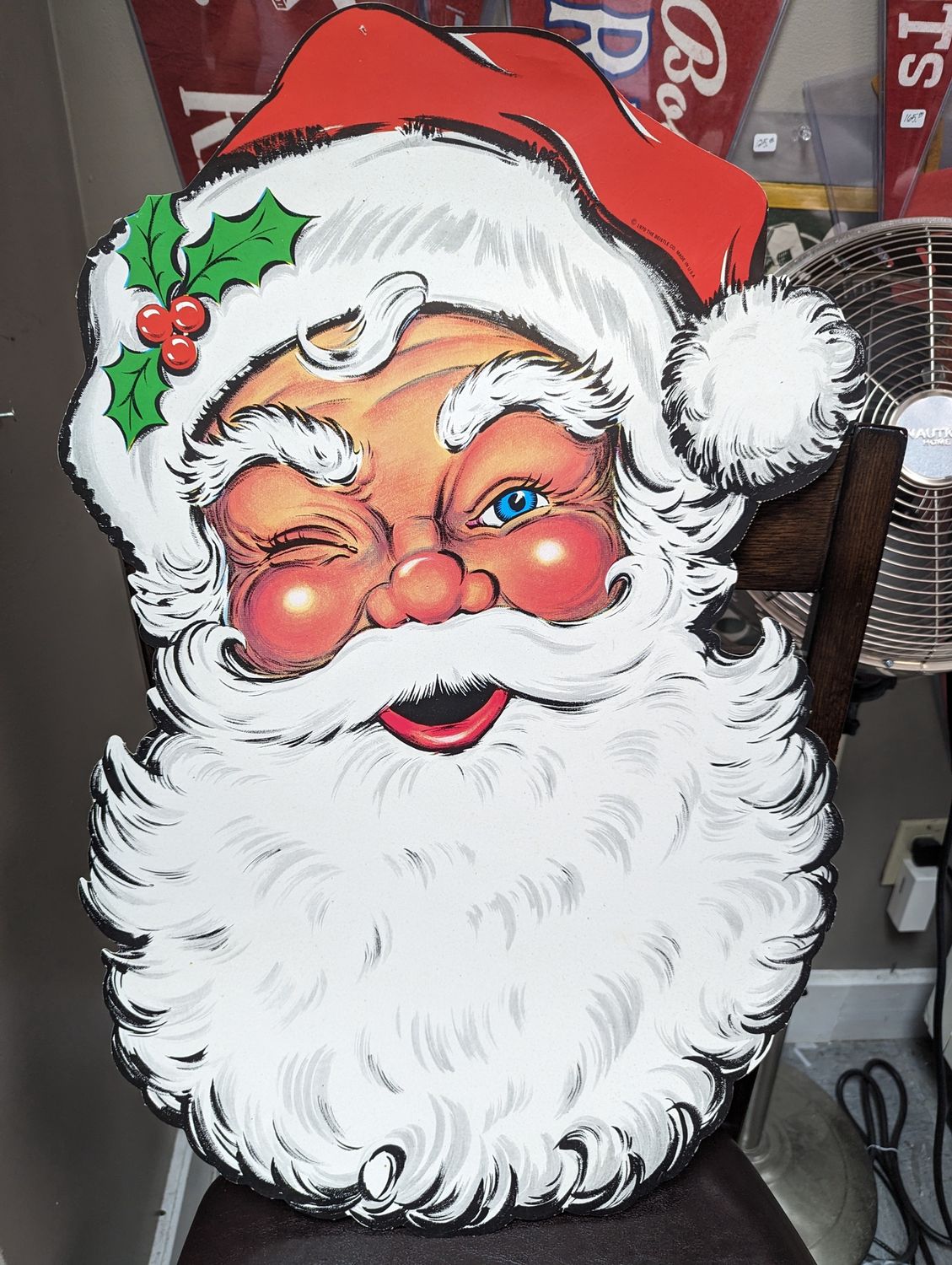 1970 Beistle Santa Diecut Decoration