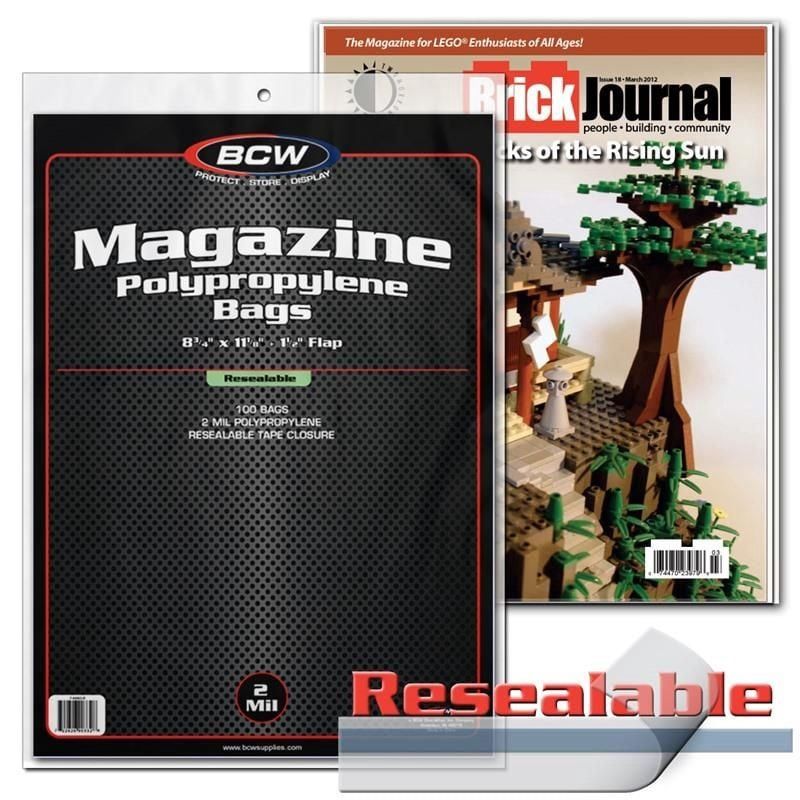 Resealable Magazine Bags 8 3/4 x 11 1/8 (100)