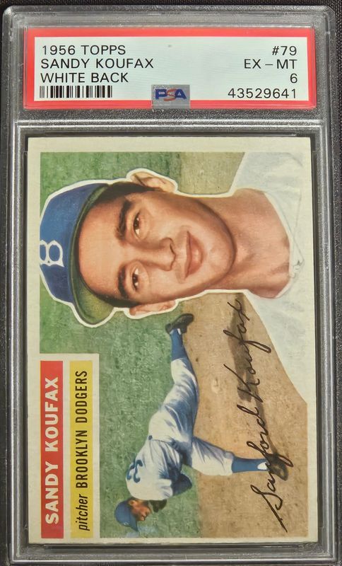 1956 Topps Sandy Koufax White Back PSA 6
