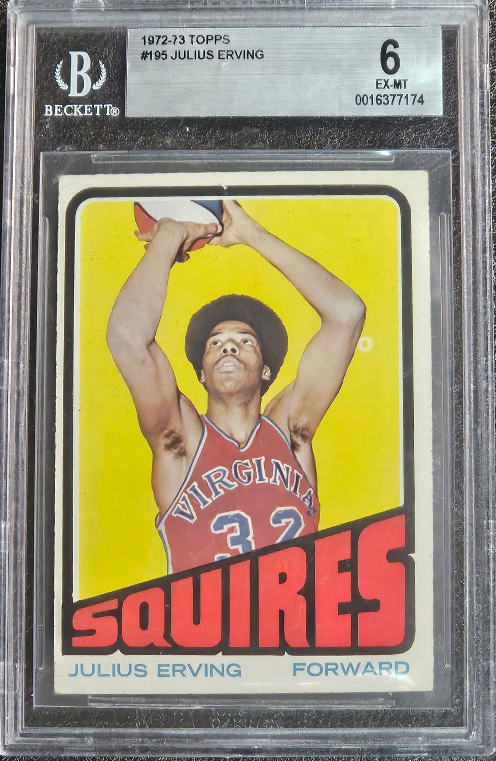 1972 Topps #195 Julius Erving BVG 6
